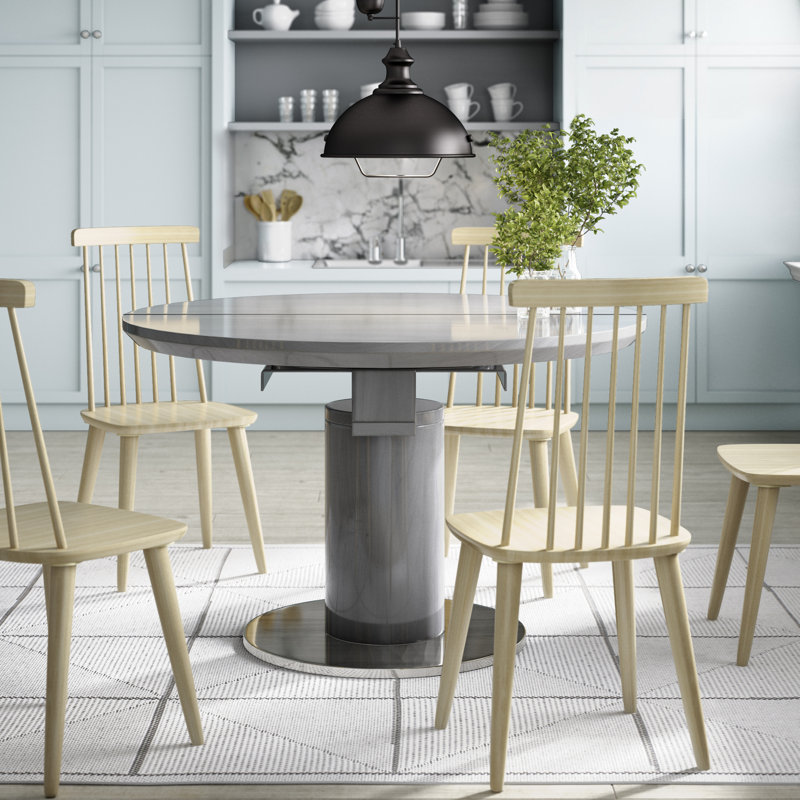 Bence Round Extendable Dining Table, Grey