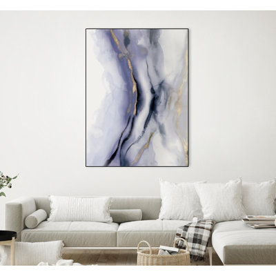 «Blue Waters I» par Isabelle Z - reproduction encadrée sur toile