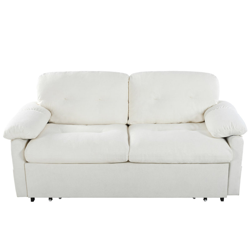 Canapé-lit convertible escamotable 71 po 3 en 1, Chenille beige