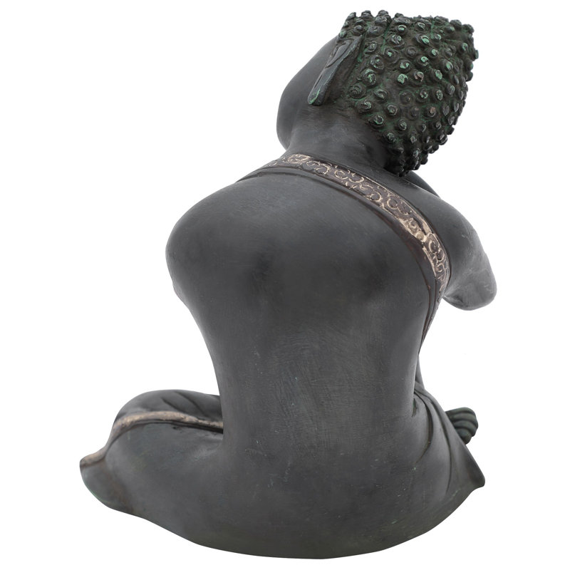 6 "Bouddha pensant, sculpture en laiton - Art bouddhiste tibétain contemplant la méditation