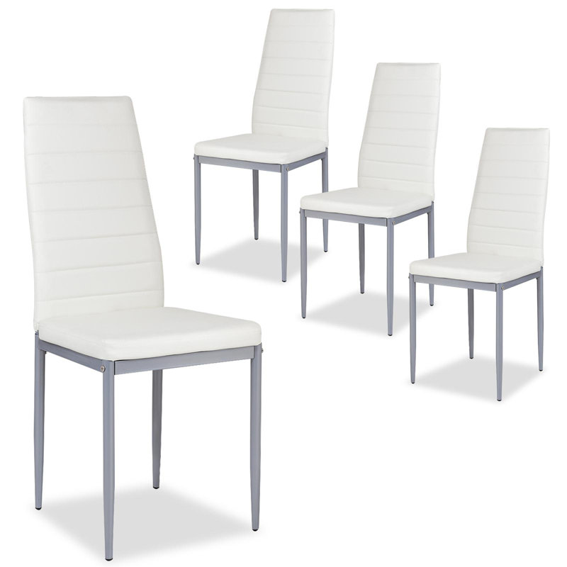 Chaise d'appoint rembourrée Bronsen, Blanc