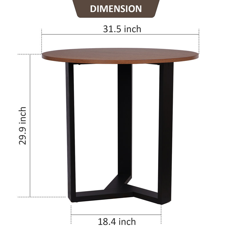 Table de salle à manger à tréteaux, Brun / noir