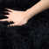 Soft black shag area rug