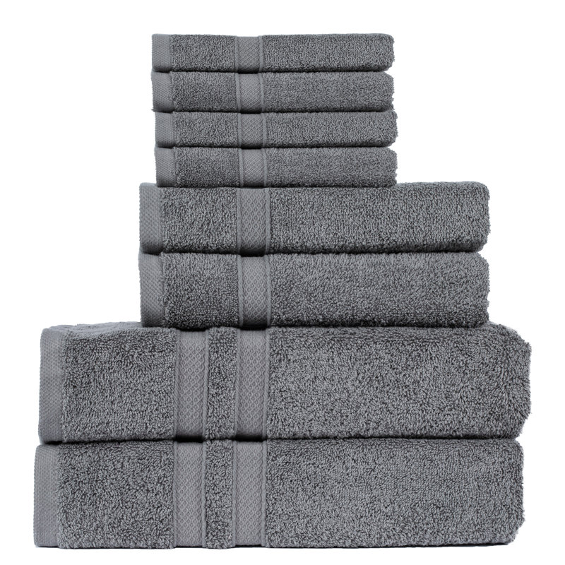 Killian 100% Cotton Plush Mulit-Size Set, Gray