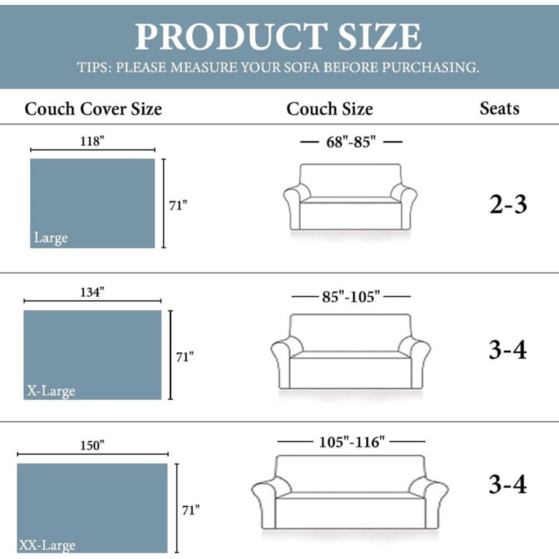 Housse de canapé durable en forme de boîte simple, Grand