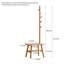 Tabouret à chaussures en bois massif naturel avec porte-tissu-438048528