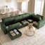 Canapé-lit modulaire 6 pièces avec siège de rangement, canapé modulaire en chenille de luxe avec pieds dorés et détails 6 pièces-1689918517-1690089654
