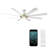 Aura 8 - Blade Indoor/Outdoor Smart Ceiling Fan with Adjustable CCT 2700K-3000K-4000K-5000K LED Light Kit and Remote Control Included, Works With Alexa and iOS or Android App-95848637-82987253