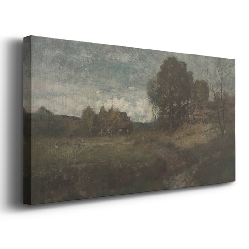 Paysage, série DLZXII, galerie encadrée, prête à être accrochée, H 17 po x l 33 po, Doré