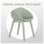 Ensemble de 2 chaises longues vert pâle avec table ronde blanche de 36 pouces - Ensemble de meubles de patio intérieur / extérieur toutes saisons-1889243164