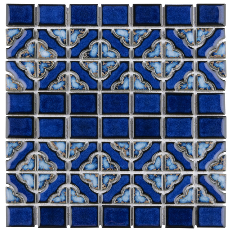 Tower 12'' x 12.5'' Porcelain Mosaic Wall & Floor Tile