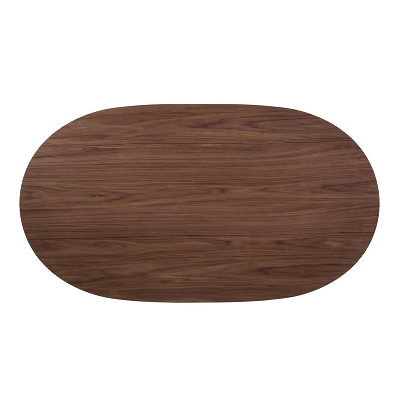 Ensemble de table de salle à manger 5 pièces Lexy, 4 sièges beige, brun noyer