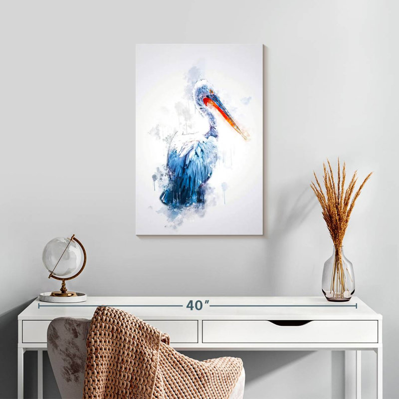 Brampt Colored Pelican, 24" H x 16" W