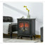 Baillargeon Free standing Electric Fireplace Stove W/ LED Fire Flame Effect Black