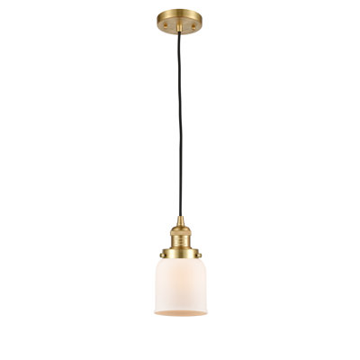 Luminaire suspendu en forme de cloche à 1 lumière Saenz