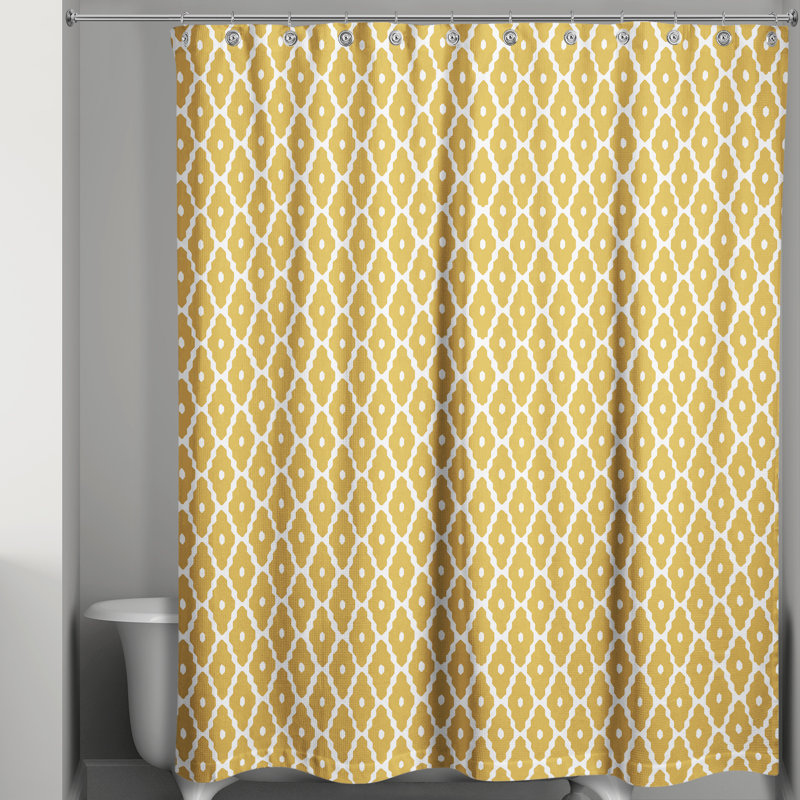Rideau de douche simple à motif géométrique Mincey