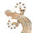 Gold Textured Wall Decor - Gecko