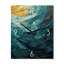 Horloge murale Teal Majestic Motion - Spirales abstraites surdimensionnée-740166614