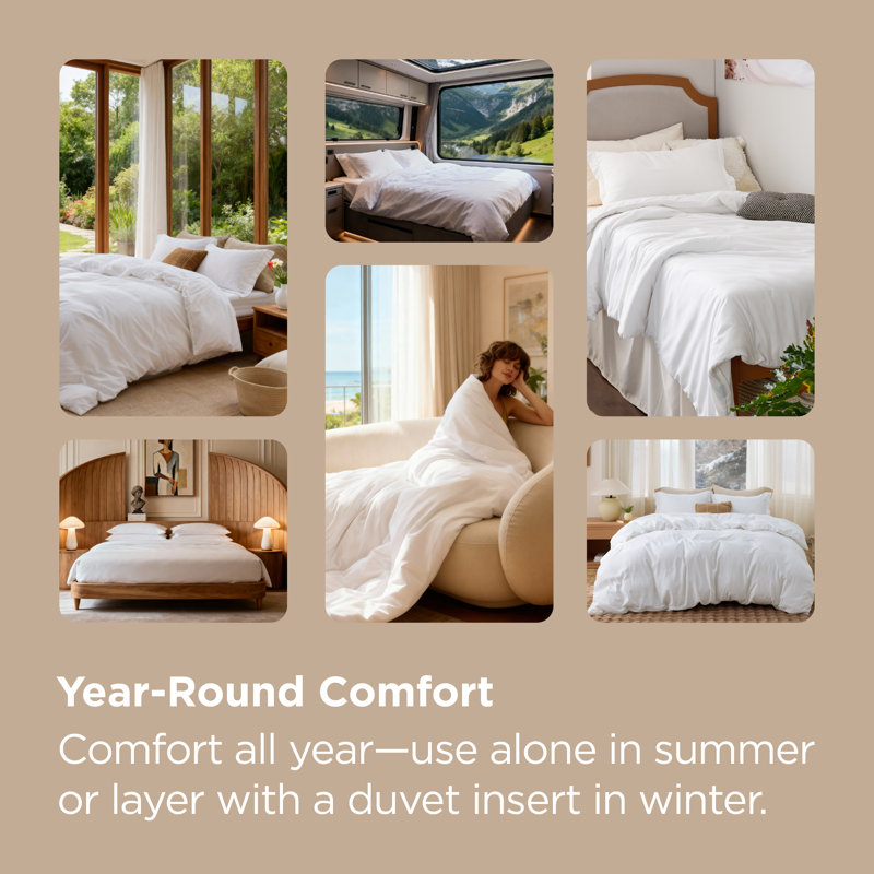 Bedsure Soft Double Brushed Duvet Cover GentleSoft™️, Queen, Natural