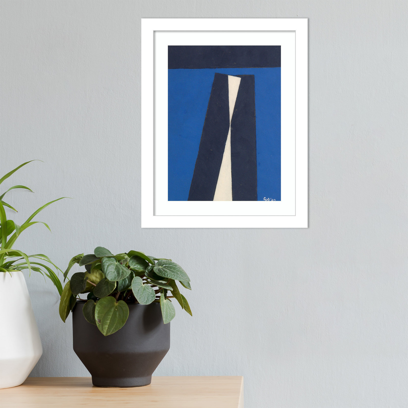 White Thrust Print by George Dannatt, White, 13" H x 11" W x 1" D