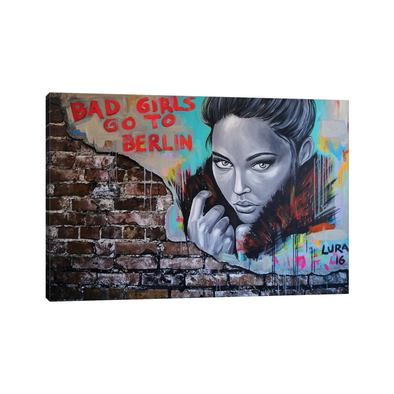 Bad Girls Go To Berlin by Natmir Lura - Print on Canvas, 30.48 cm H x 45.72 cm W, Wrapped Canvas
