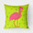 Flamingo Indoor Outdoor Throw Pillow