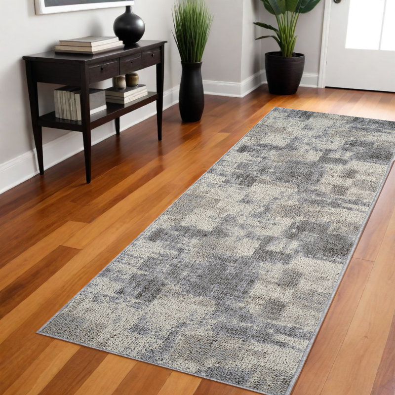 Tapis gris et beige