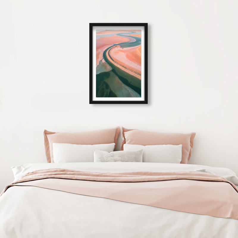 Peach Sand Print by Oliver Gal, 17.5"H x 25.5"W, Black Shadowbox