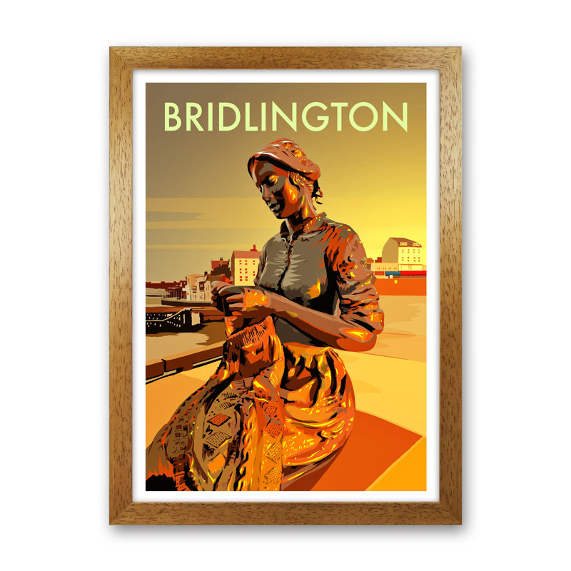 Bridlington 2 by Richard O'Neill - Print, 34cm H x 25cm W x 3cm D, Brown Framed