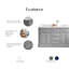 60" Palace Collection Quartz Carrara Cashmere Grey Bathroom Vanity Set With Hardware, Mirror in Chrome Finish-1502299432