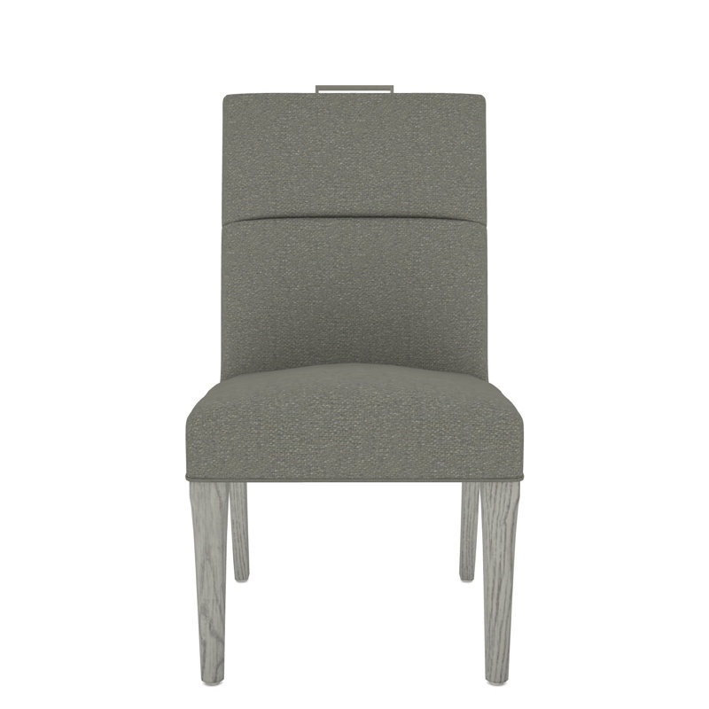 Thom Filicia Home Fabric Tight Back Side Chair, Dove Gray, Nomad Slate Crypton® Chenille