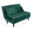 Cramerton 2 Seater Velvet Sofa Bed-1222355484