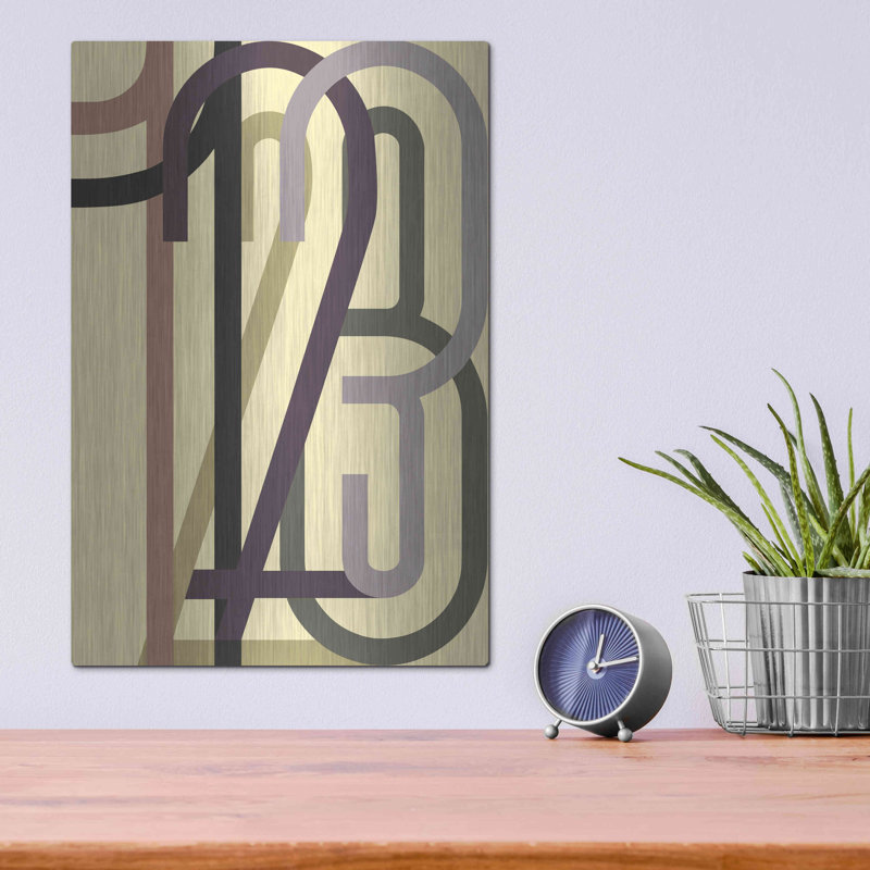 «Numbers 1» par Design Fabrikken, art mural en métal, H 16 po x l 12 po
