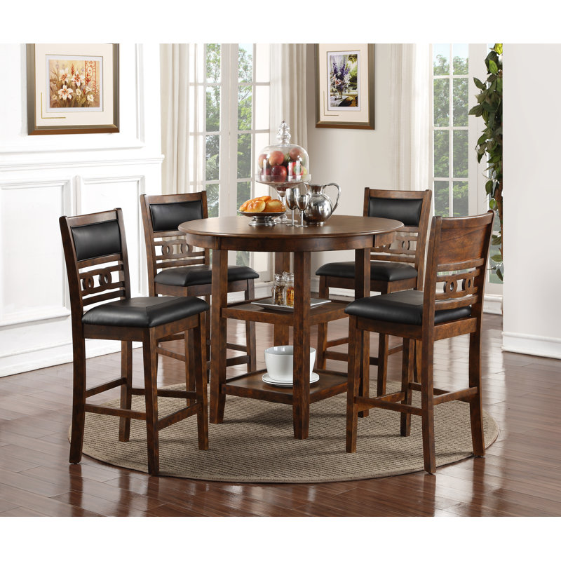 Ensemble de salle à manger Ziemer Jackins, Brun, H 36,25 po x L 42,25 po x l 42,25 po
