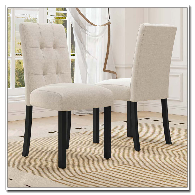 Chaise de salle à manger 4 pièces, Beige