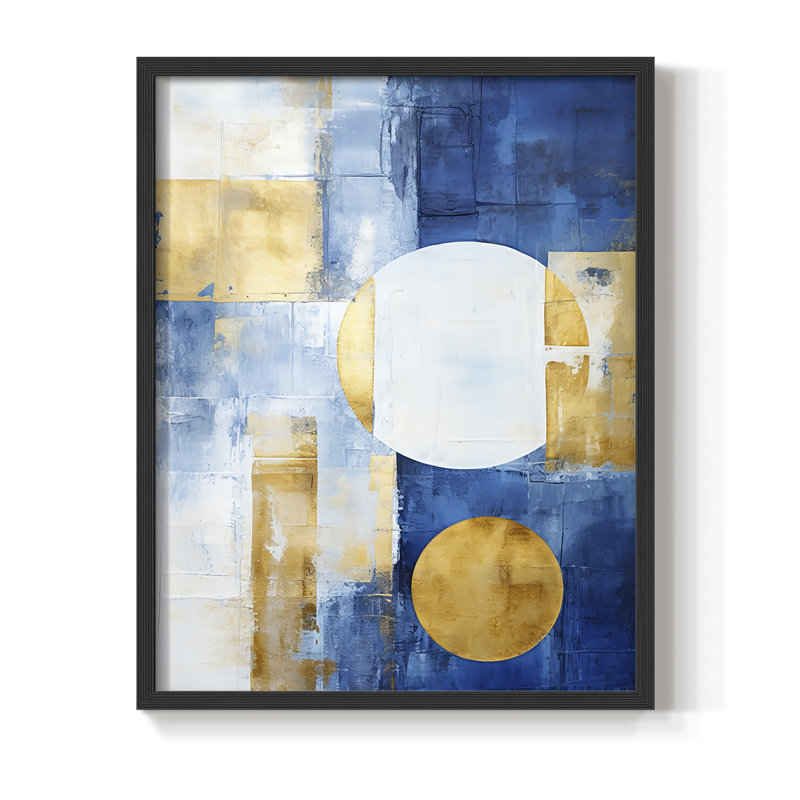 Série ABSTRACT dxviii - reproduction encadrée de qualité supérieure - prête à être accrochée - aucun clou requis, Noir