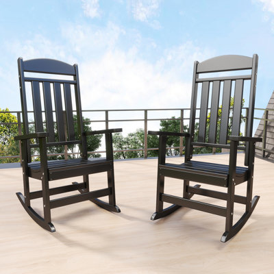 Oxing HDPE Outdoor Rocking Chair by Red Barrel Studio