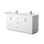 Meuble-lavabo double autoportant de 66 po avec plateau en marbre Miranda