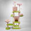 Arbre à chat 71 pouces avec grande maisonnette, coussin amovible et hamac pour grands chats-147614963