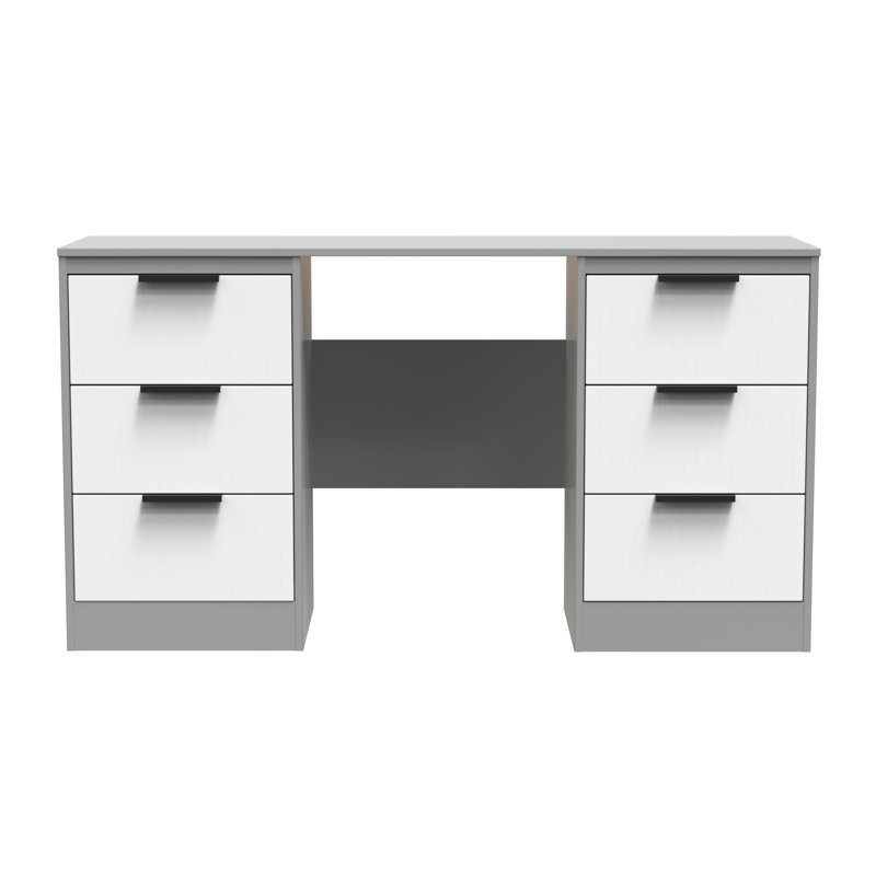 Berklie Dressing Table, White Matt/Dusk Grey