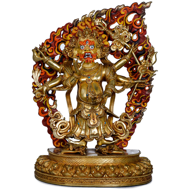 Superbe Mahakala à six bras