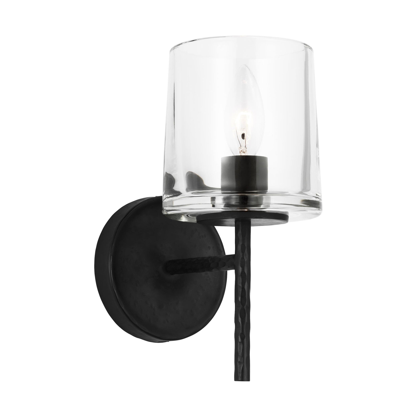 Marietta Single Light Glass Dimmable Armed Sconce
