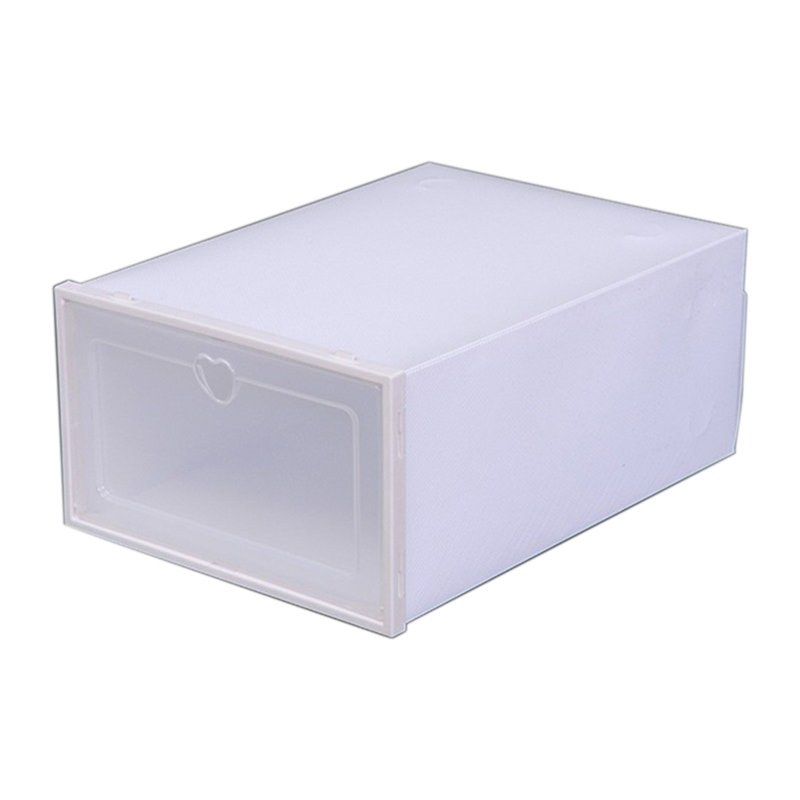 Boîte à chaussures en plastique transparent, White