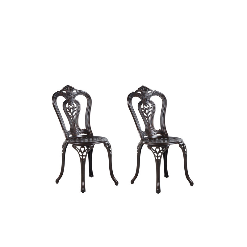 Janet Patio Dining Side Chair with Cushion