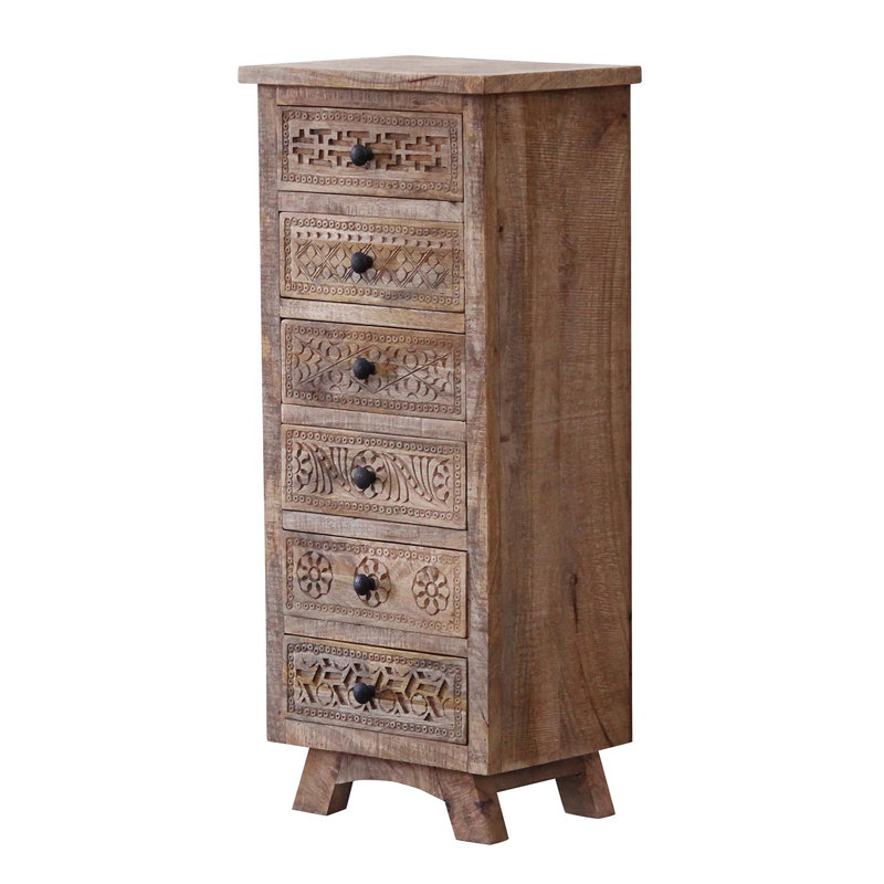Solid Wood 47cm W 6 - Drawer Chest of Drawers