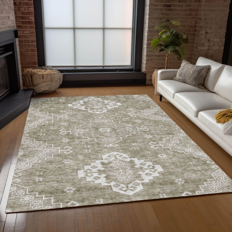  Tapis de porte d'extérieur antidérapant Malchow, Rectangle 2 pi 6 po x 3 pi 10 po
