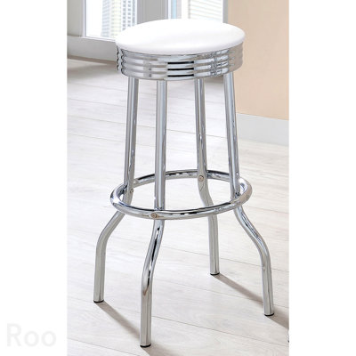 Upholstered Metal Swivel Bar Stool (2 Of Set)