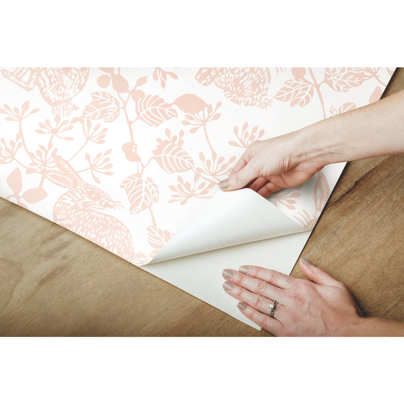 Floral Peel & Stick Wallpaper Roll, Pink