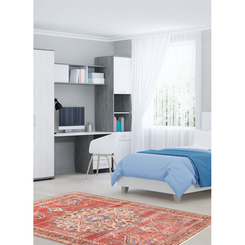 Tapis rouge Antalya Vintage 5 pi 1 po x 8 pi 3 po