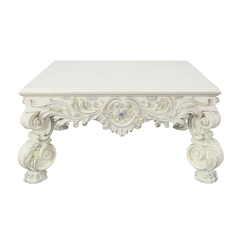 Adara Antique White Finish Coffee Table